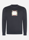 Marshall Artist Truien  UK ism box logo crewneck - navy 