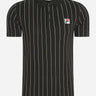 Fila Polo's  Luckenwalde polo shirt - black bright white striped 