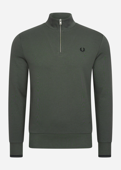 Fred Perry Truien  Half zip sweatshirt - field green 