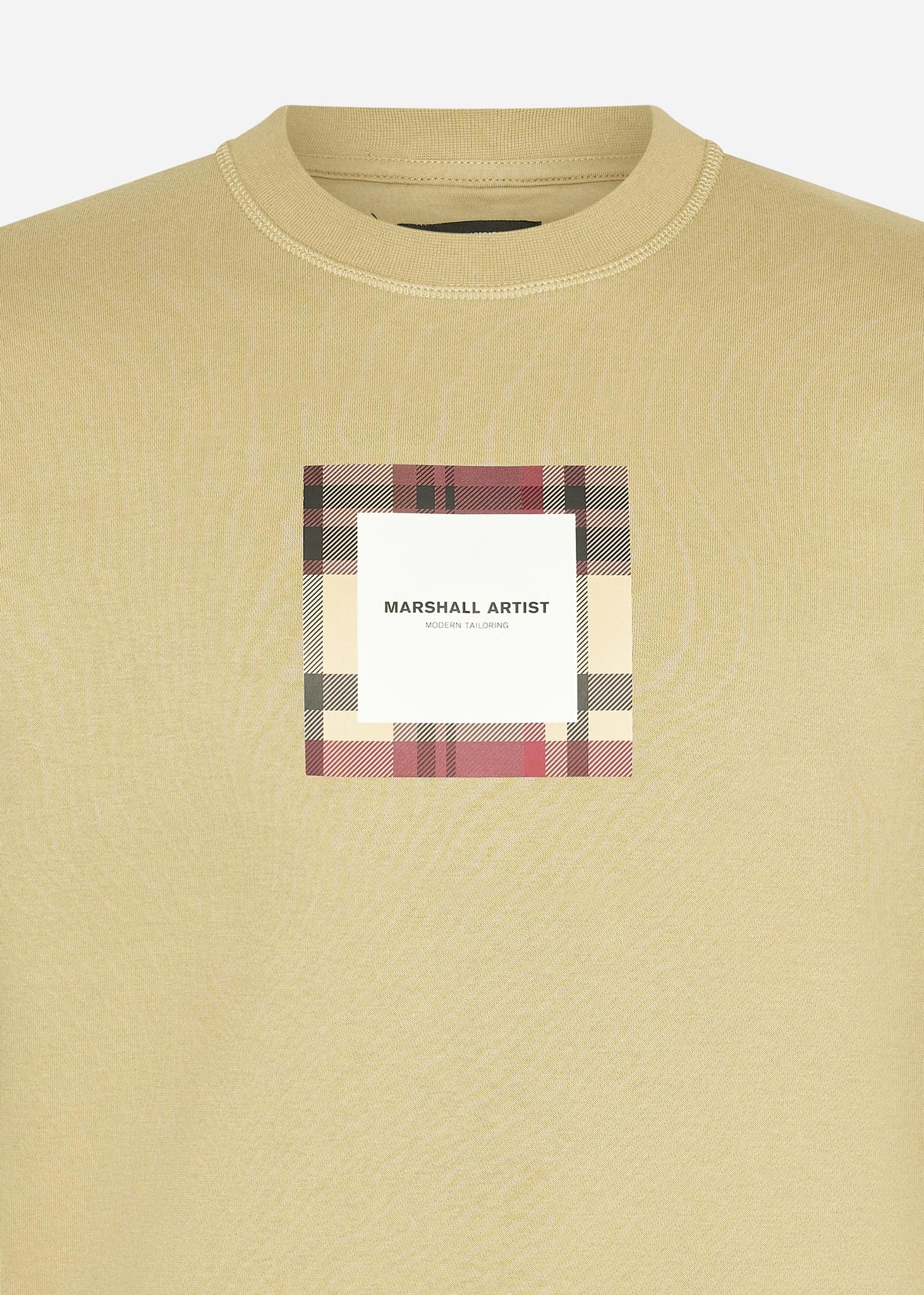 Marshall Artist Truien  UK ism box logo crewneck - sandstone 