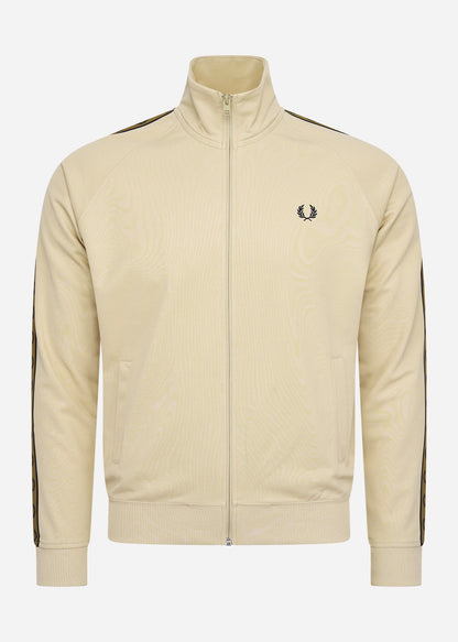 Fred Perry Vesten  Contrast tape track jacket - oatmeal shaded stone 