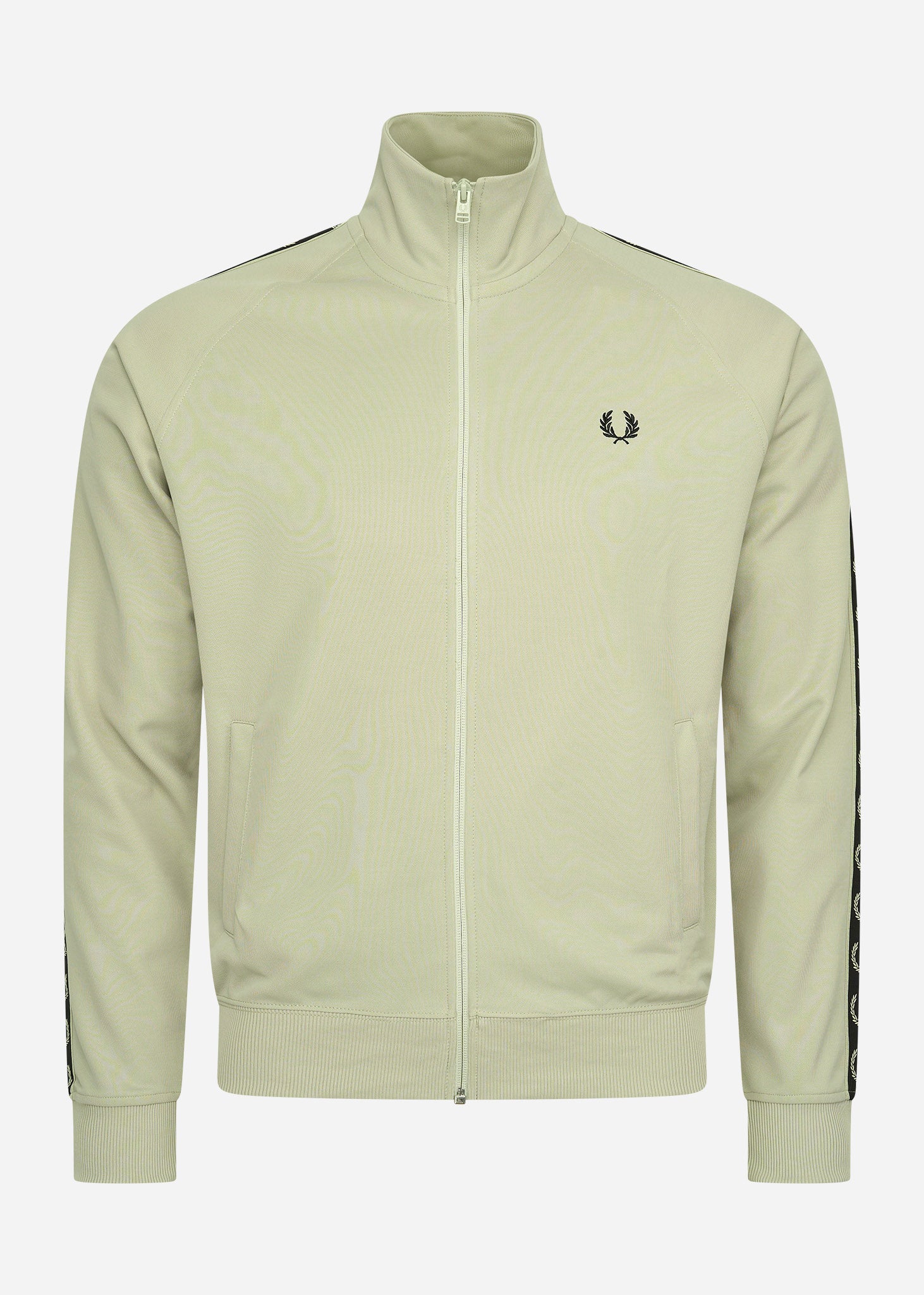 Fred Perry Vesten  Contrast tape track jacket - light oyster black 