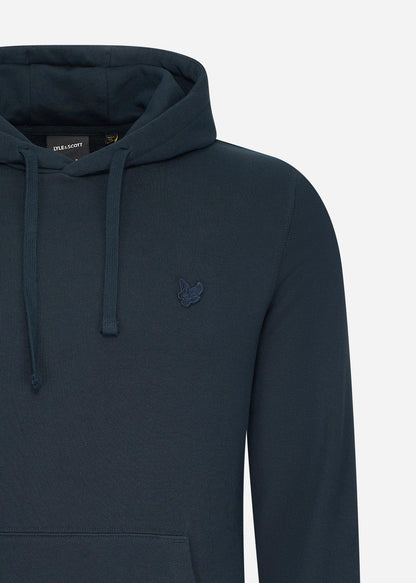 Lyle & Scott Hoodies  Tonal eagle pullover hoodie - dark navy 