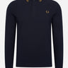 Fred Perry Longsleeve Polo's  LS twin tipped shirt - navy dark caramel 