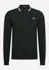 Fred Perry Longsleeve Polo's  LS twin tipped shirt - night green snow white 