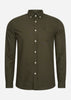 Lyle & Scott Overhemden  Tonal eagle regular fit light weight oxford shirt - olive 