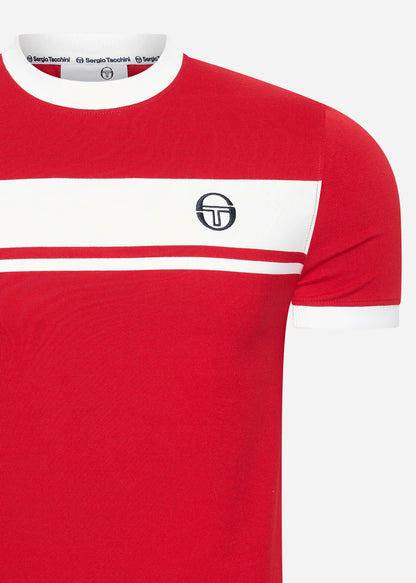 Sergio Tacchini T-shirts  Master tee - red white 