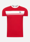 Sergio Tacchini T-shirts  Master tee - red white 