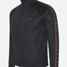 Fred Perry Vesten  Contrast tape track jacket - black whisky brown 