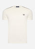 Fred Perry T-shirts  Contrast tape ringer t-shirt - ecru black 