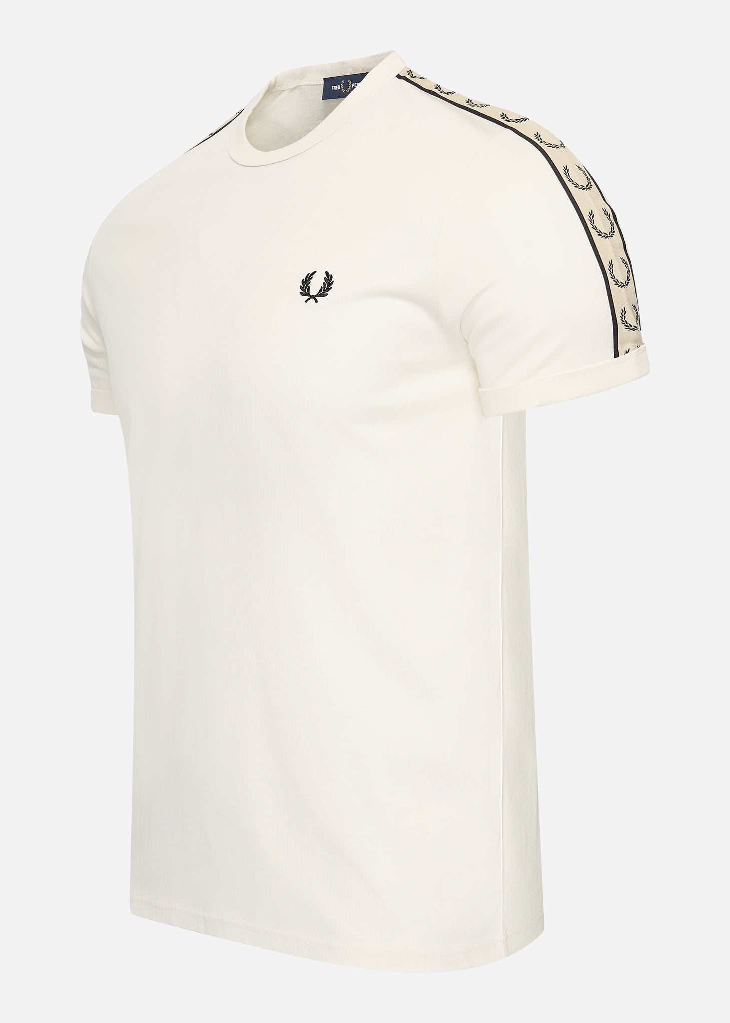 Fred Perry T-shirts  Contrast tape ringer t-shirt - ecru black 