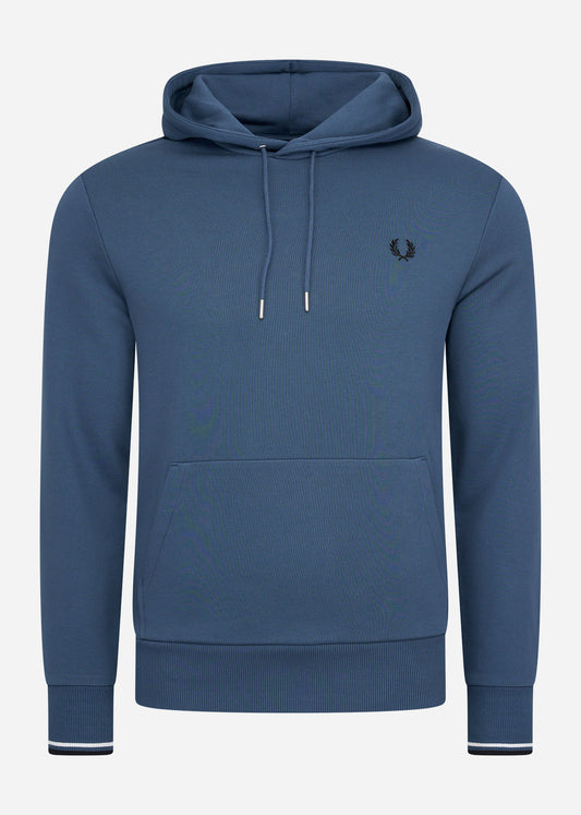 Fred Perry Hoodies  Tipped hooded sweatshirt - midnight blue 