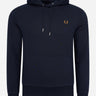 Fred Perry Hoodies  Tipped hooded sweatshirt - navy dark caramel 