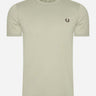 Fred Perry T-shirts  Ringer t-shirt - warm grey brick