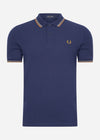 Fred Perry Polo's  Twin tipped fred perry shirt - french navy seagrass light rust 