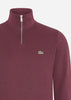 Lacoste Truien  Sweater half zip - expresso 