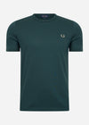 Fred Perry T-shirts  Ringer t-shirt - petrol blue 