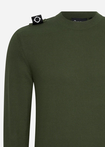 MA.Strum Truien  Crew neck knit - oil slick 