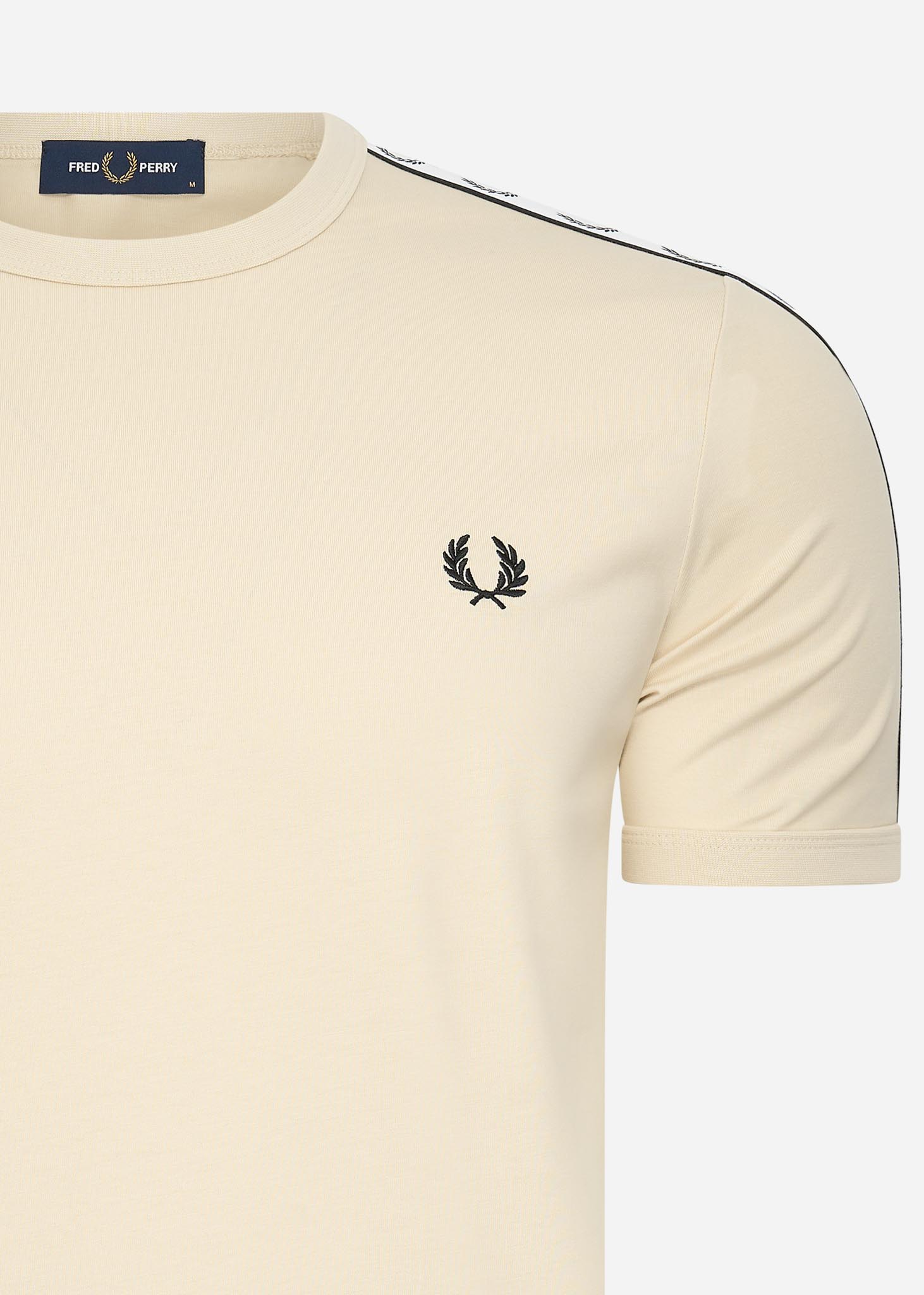 Fred Perry T-shirts  Taped ringer t-shirt - oatmeal 