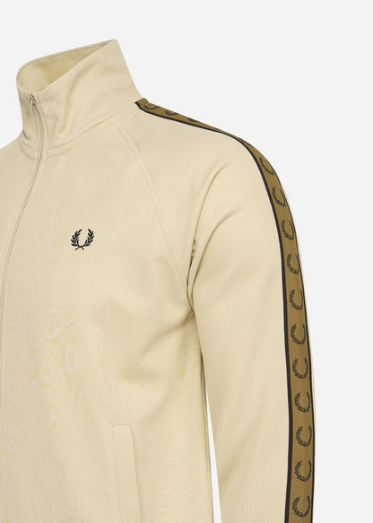 Fred Perry Vesten  Contrast tape track jacket - oatmeal shaded stone 