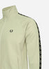 Fred Perry Vesten  Contrast tape track jacket - light oyster black 