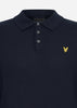 Lyle & Scott Longsleeve Polo's  Long sleeve knitted polo shirt - dark navy 