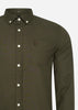 Lyle & Scott Overhemden  Tonal eagle regular fit light weight oxford shirt - olive 