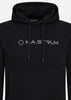 MA.Strum Hoodies  Chest print overhead hoody - jet black 