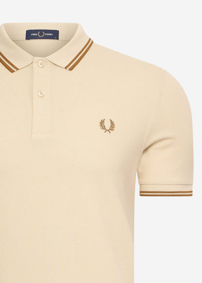 Fred Perry Polo's  Twin tipped fred perry shirt - oatmeal 