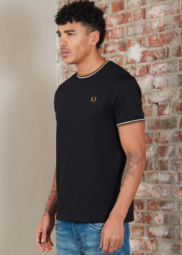 Fred Perry T-shirts Twin tipped t-shirt - black P69