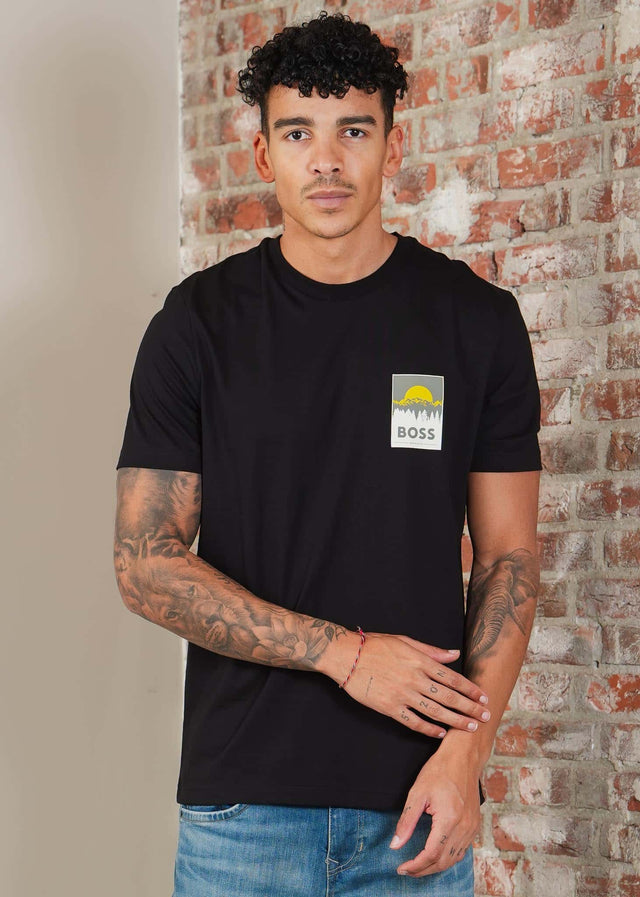 Hugo Boss T-shirts Te_plain - black