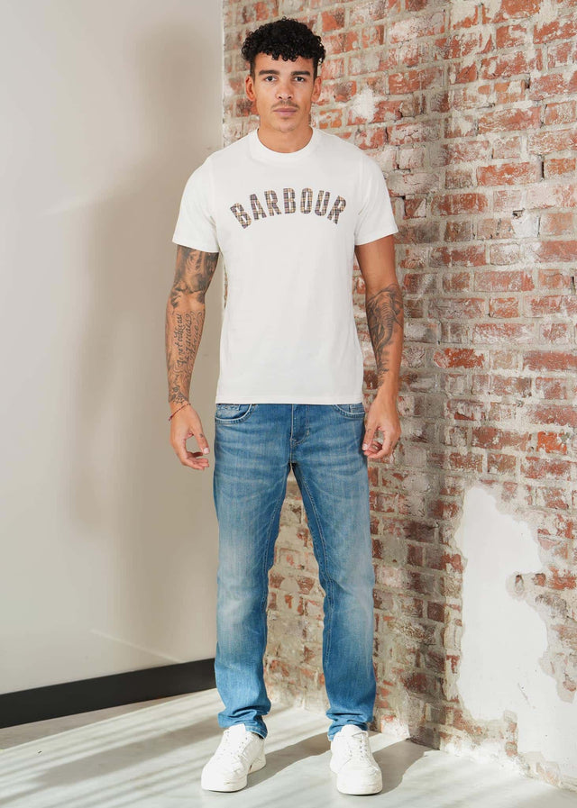 Barbour T-shirts Barbour berwick tartan t-shirt - whisper white