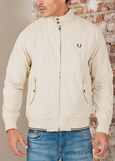 Fred Perry Jassen Crinkle harrington jacket - oatmeal