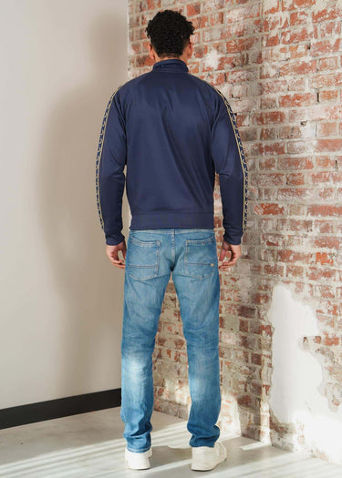 Fred Perry Vesten Contrast tape track jacket - tennis blue champagne