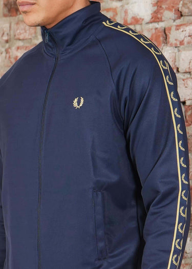 Fred Perry Vesten Contrast tape track jacket - tennis blue champagne