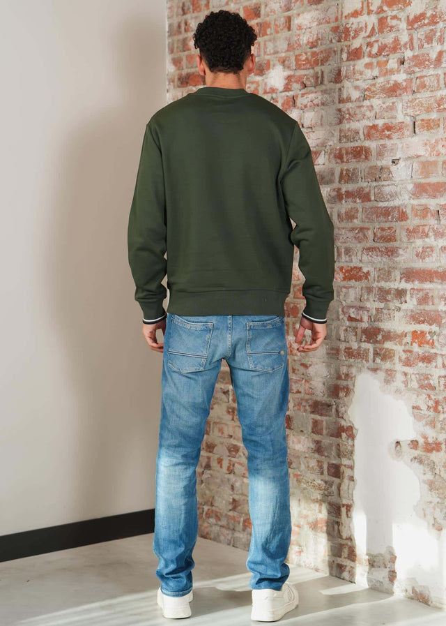 Fred Perry Truien Crew neck sweatshirt - crtgrn snwt nvy