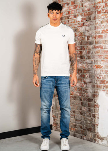 Fred Perry T-shirts Contrast tape ringer t-shirt - ecru navy