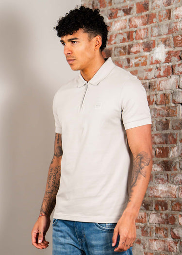 Hugo Boss Polo's Passerzip - open grey 070