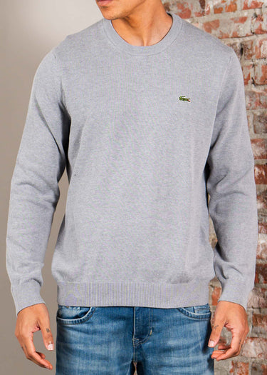 Lacoste Truien Regular fit crew neck sweater - silver chine