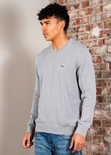 Lacoste Truien Regular fit crew neck sweater - silver chine