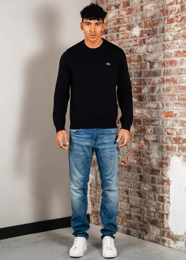 Lacoste Truien Regular fit crew neck sweater - black
