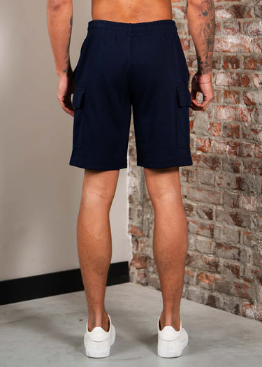 Lacoste Korte Broeken Regular fit fleece shorts - navy blue
