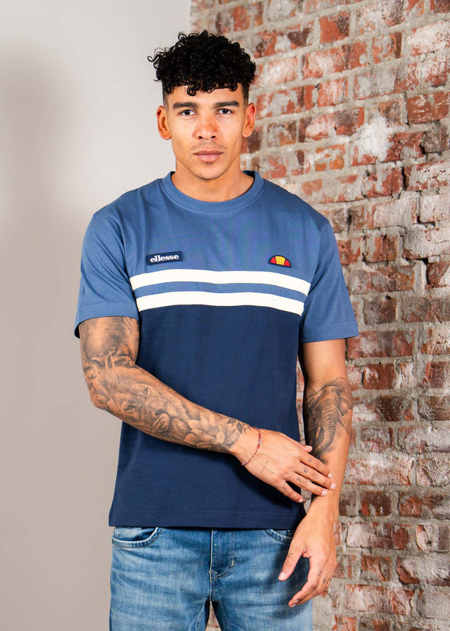 Ellesse T-shirts Venire tee - navy light yellow