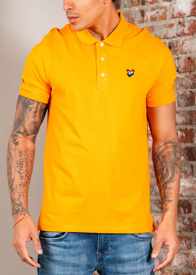 Lyle & Scott Polo's Limited Edition - Netherlands Flag eagle polo shirt - Bright Orange
