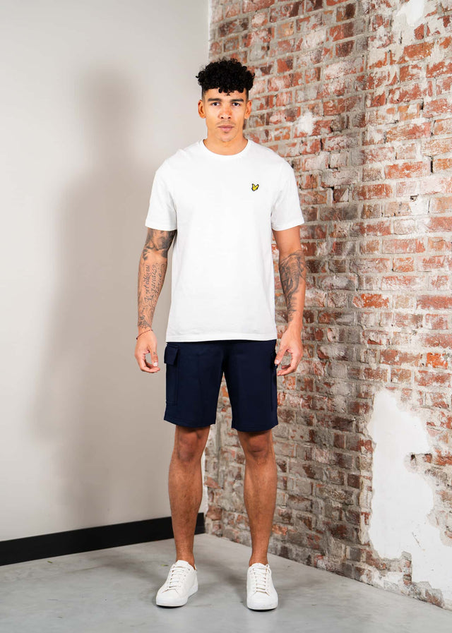 Lacoste Korte Broeken Regular fit fleece shorts - navy blue