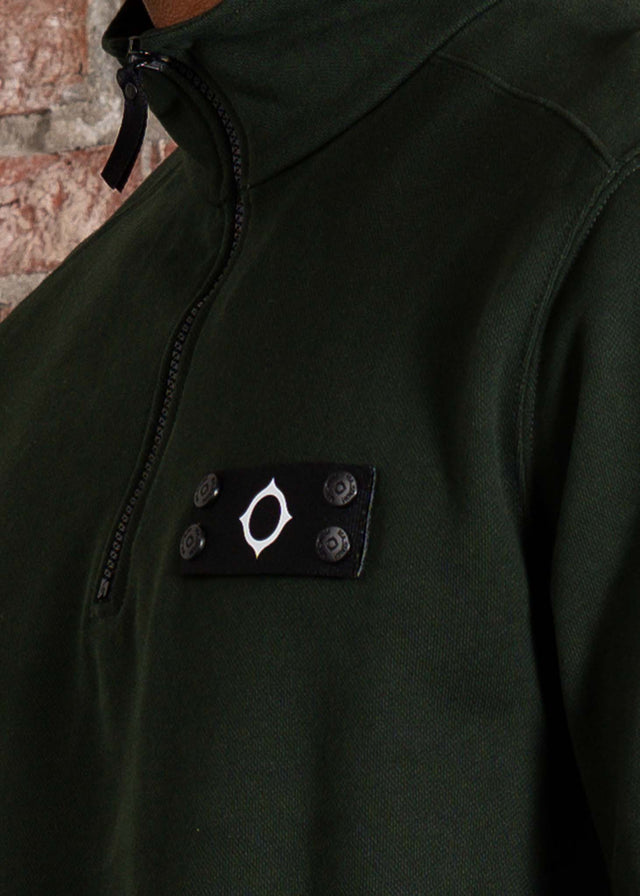 MA.Strum Truien Neo quarter zip sweat - oil slick
