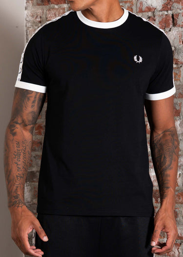 Fred Perry T-shirts Taped ringer t-shirt - black