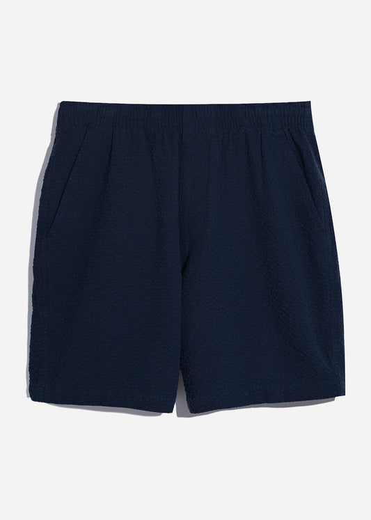 Farah Korte Broeken Redwald seersucker short - true navy