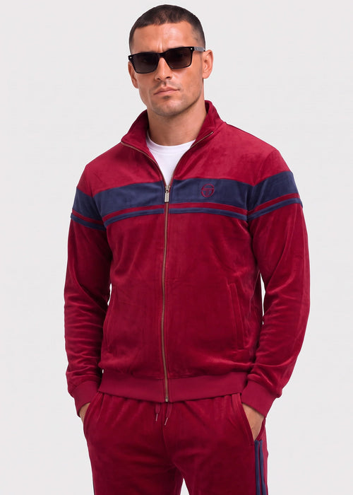 Damarindo velour tracktop - tibetan red