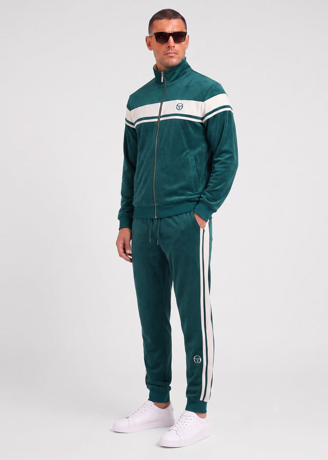 Sergio Tacchini Vesten Damarindo velour tracktop - pineneedle